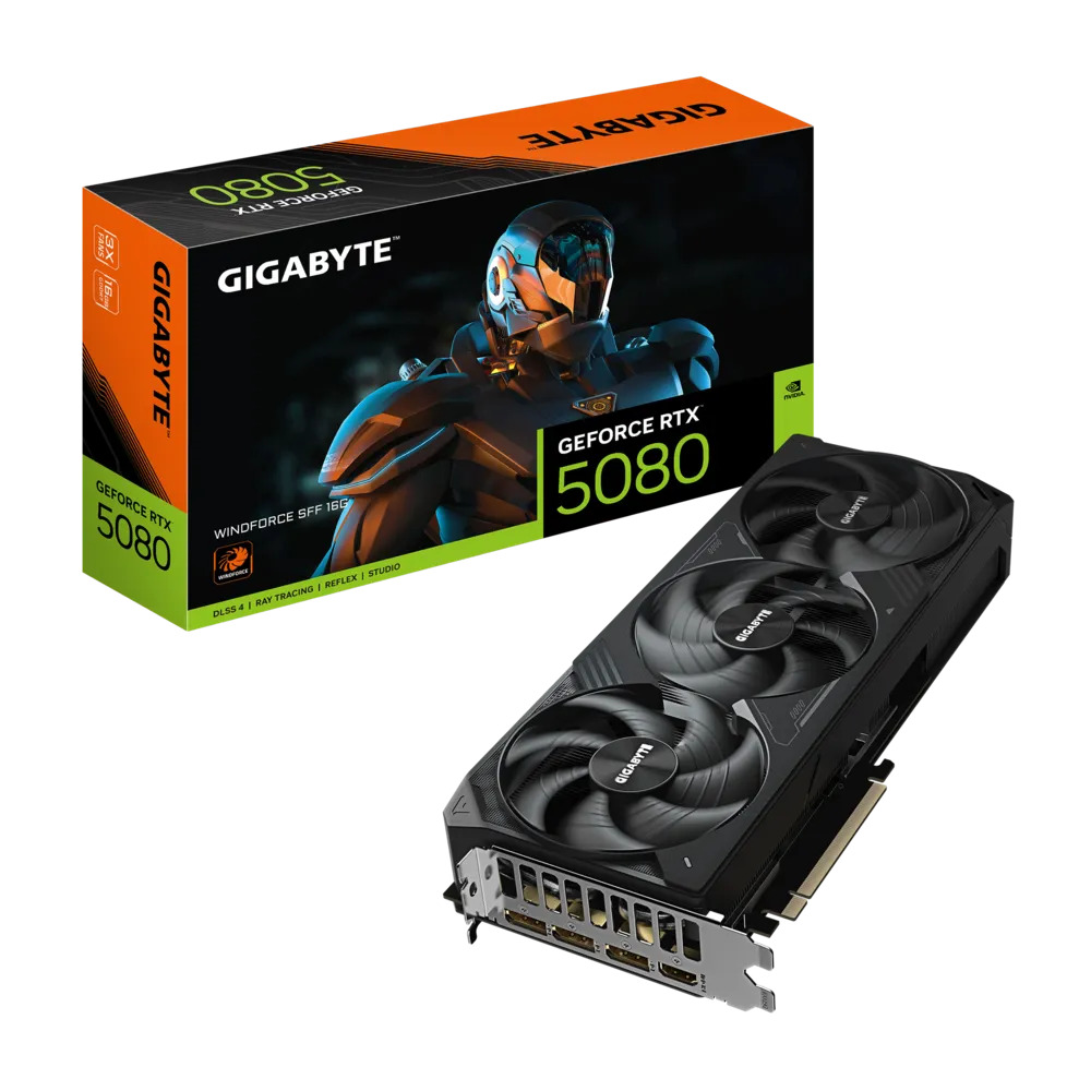 Picture of Picture of Tarjeta Gráfica Gigabyte GeForce® RTX 5080 Windforce SFF 16GB GDDR7 DLSS4