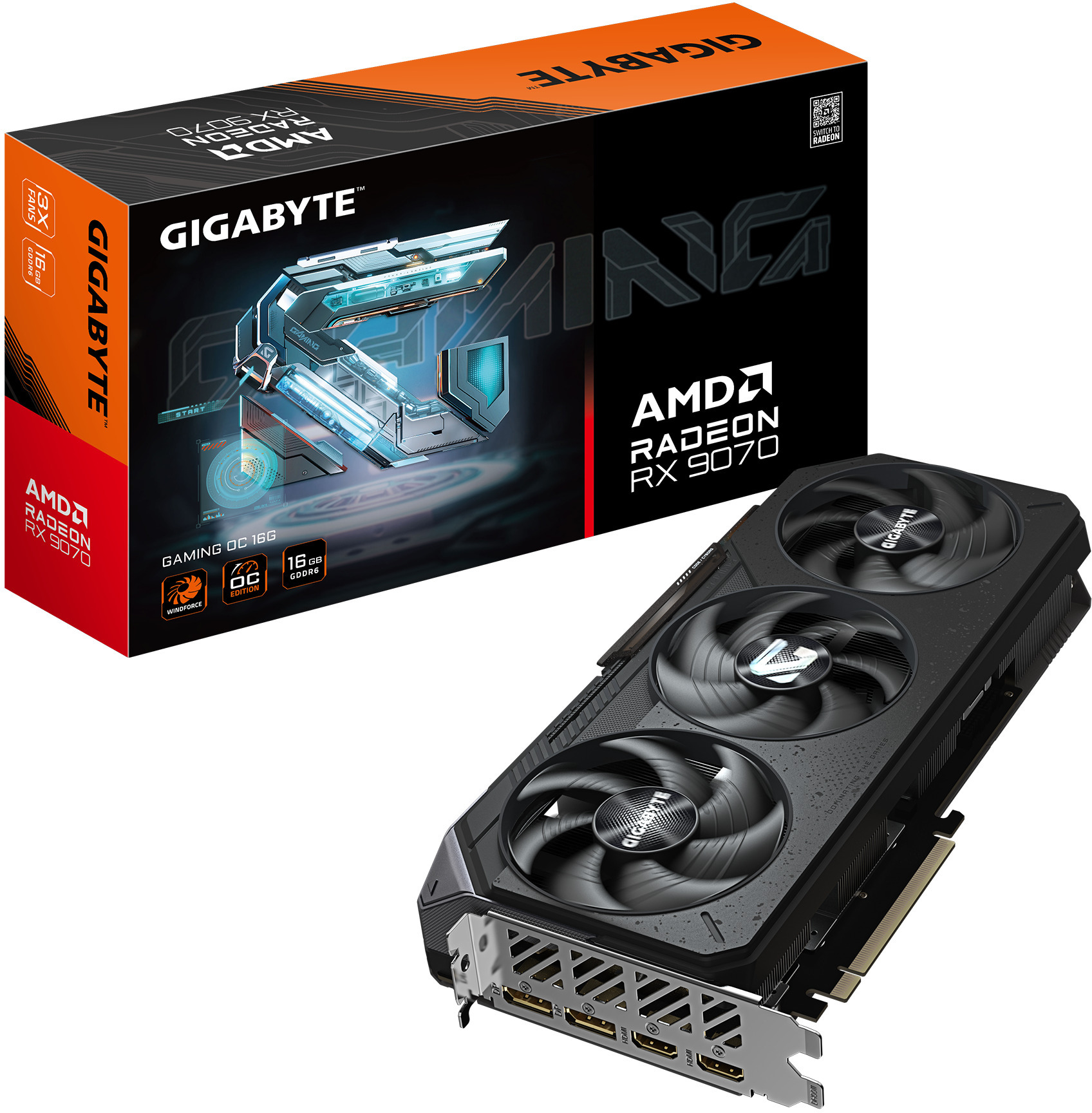 Picture of Picture of Tarjeta Gráfica Gigabyte Radeon RX 9070 Gaming OC 16GB GDDR6