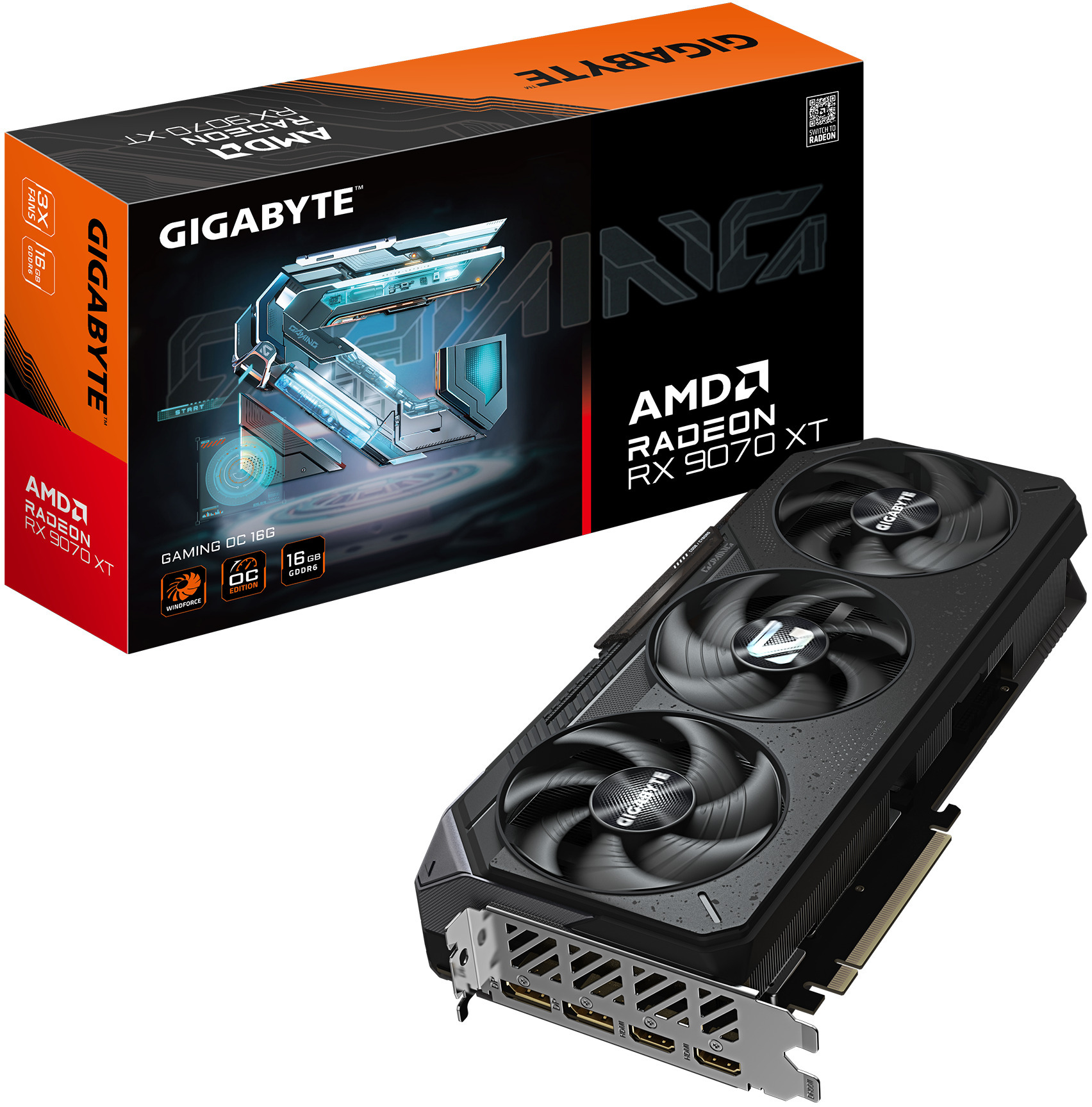 Picture of Picture of Tarjeta Gráfica Gigabyte Radeon RX 9070 XT Gaming OC 16GB GDDR6