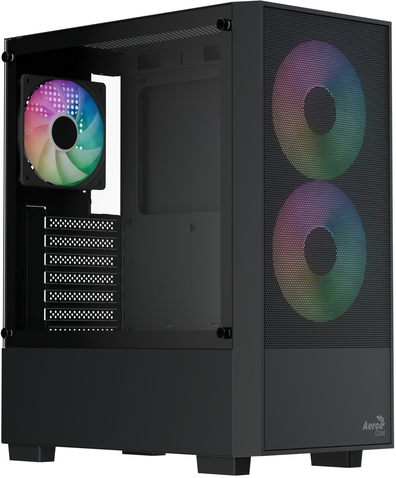 Picture of Picture of Caja ATX Aerocool B508A Flow ARGB Vidrio Templado Negro