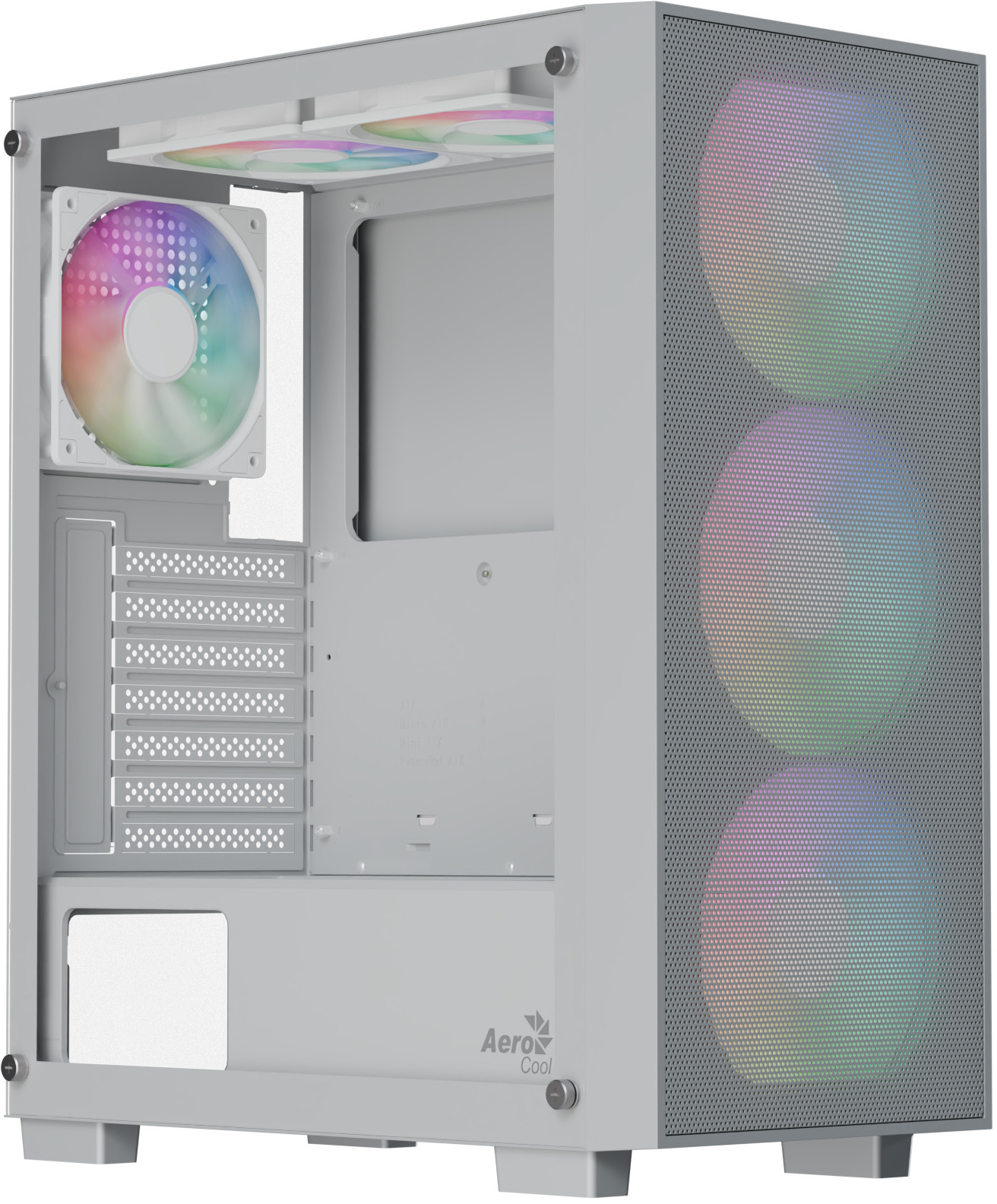 Aerocool - Caja ATX Aerocool B509A Flow ARGB Vidrio Templado Blanco