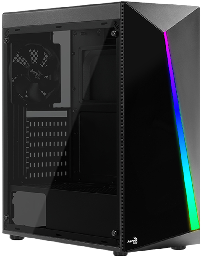 Picture of Picture of Caja ATX Aerocool Shard RGB Vidrio Templado Negro