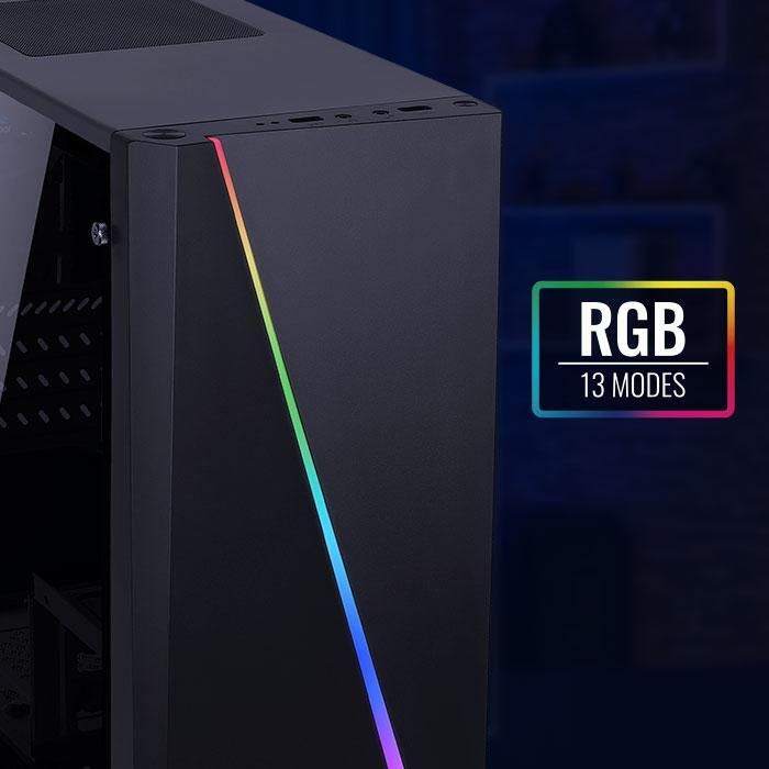 Picture of Picture of Caja Micro-ATX Aerocool Cylon Mini RGB Vidrio Templado Negro