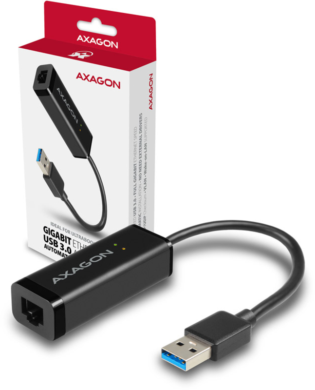 AXAGON - Adaptador AXAGON ADE-SR Gigabit Ethernet 10/100/1000 - USB 3.0 Tipo A