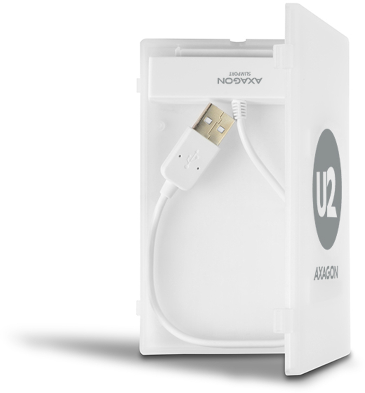 AXAGON - Adaptador AXAGON ADSA-1S SLIMPort, USB 2.0, 2,5" SSD/HDD, SATA - Caja Incluída