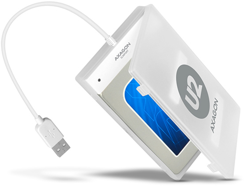 Picture of Picture of Adaptador AXAGON ADSA-1S SLIMPort, USB 2.0, 2,5" SSD/HDD, SATA - Caja Incluída