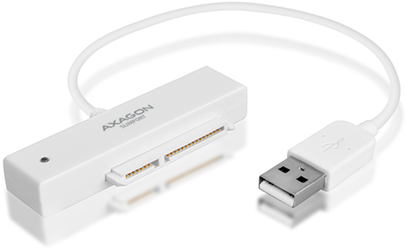 Picture of Picture of Adaptador AXAGON ADSA-1S SLIMPort, USB 2.0, 2,5" SSD/HDD, SATA - Caja Incluída
