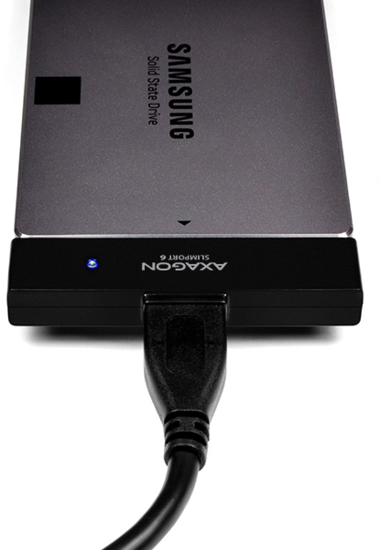 AXAGON - Adaptador AXAGON ADSA-1S6 SLIMPort6, USB 3.0, 2,5" SSD/HDD, SATA 6G - Caja Incluída