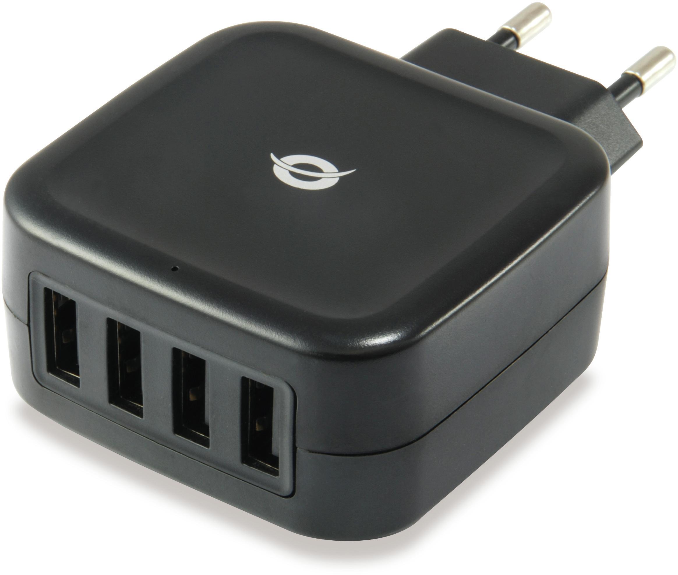 conceptronic - Cargador Conceptronic Althea 4 Puertas 25W USB