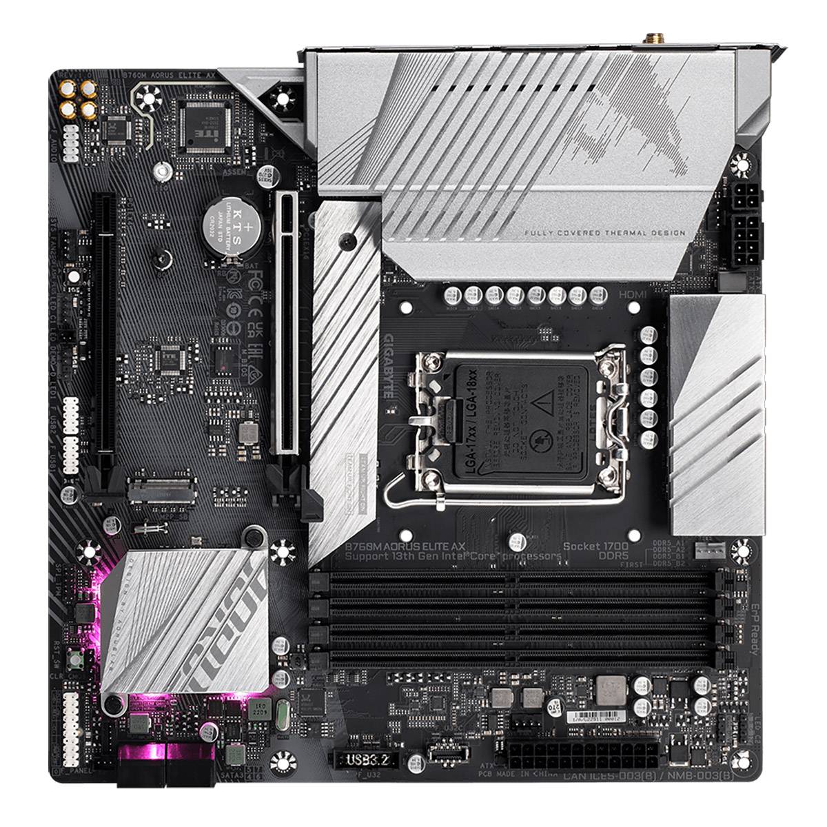 Gigabyte - Placa Base Gigabyte B760M AORUS ELITE AX