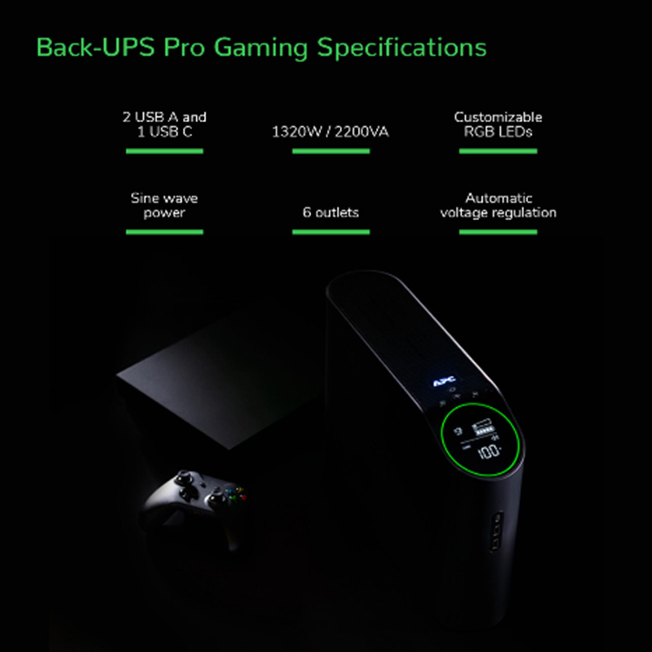 Picture of Picture of UPS APC Back-UPS Pro Gaming RGB 2200VA/1320W IEC/Shucko