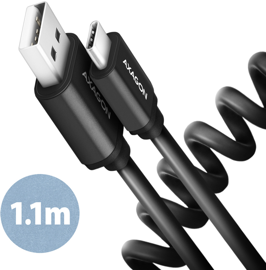 AXAGON - Cable AXAGON BUCM-AM20TB USB-C  <-> USB-A, 1m, USB 2.0, 2.4A, ALU, PVC