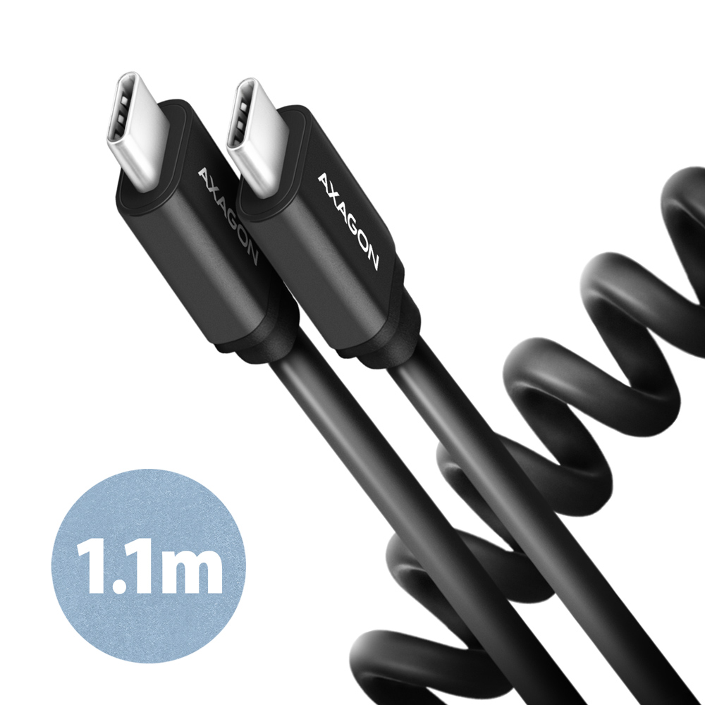 AXAGON - Cable AXAGON BUCM-CM20TB USB-C  <-> USB-C, 1m, USB 2.0, 2.4A, ALU, PVC