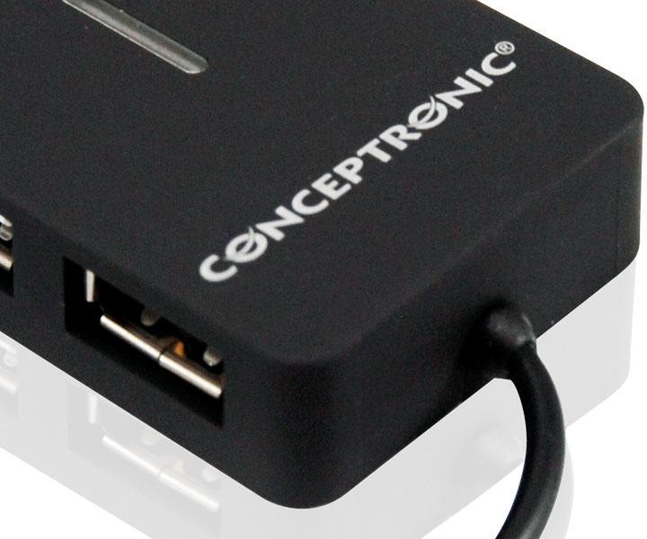 conceptronic - Hub USB Conceptronic 4 Puertas Travel