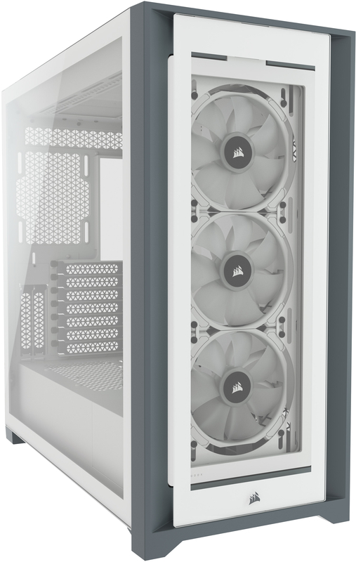 Corsair - Torre E-ATX Corsair iCUE 5000X RGB Smart Blanco Cristal Templado