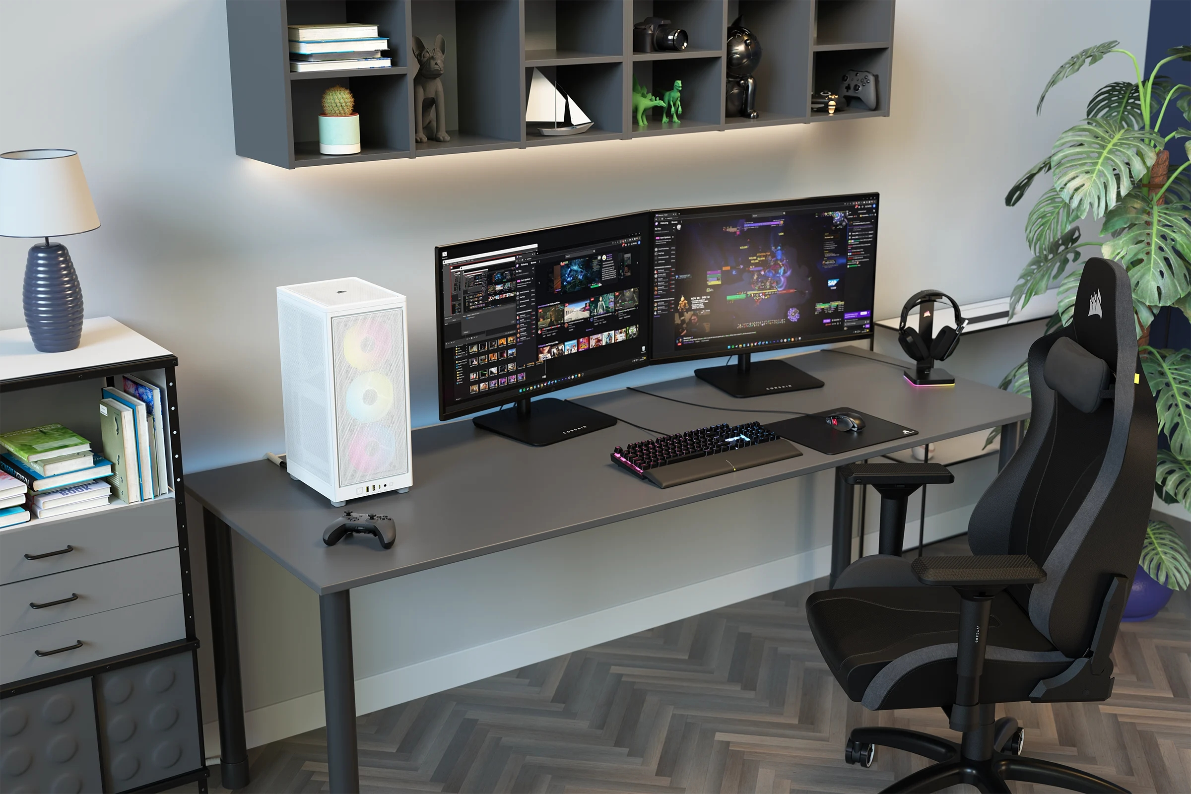 Corsair - Torre Mini-ITX Corsair iCue 2000D RGB Blanco Cristal Templado