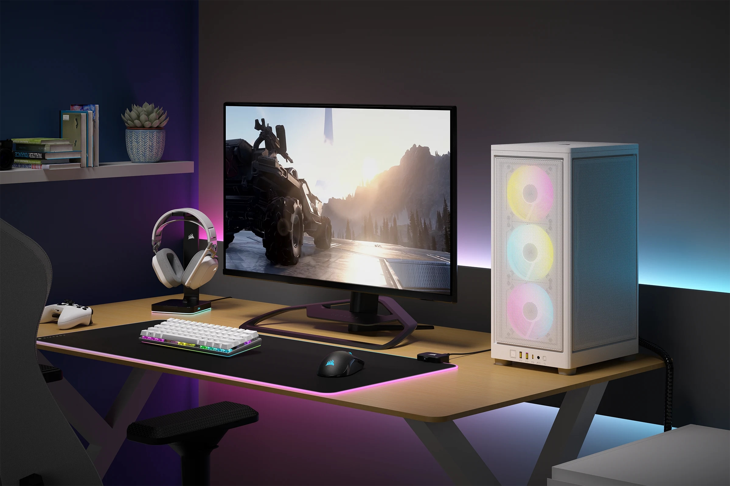 Corsair - Torre Mini-ITX Corsair iCue 2000D RGB Blanco Cristal Templado