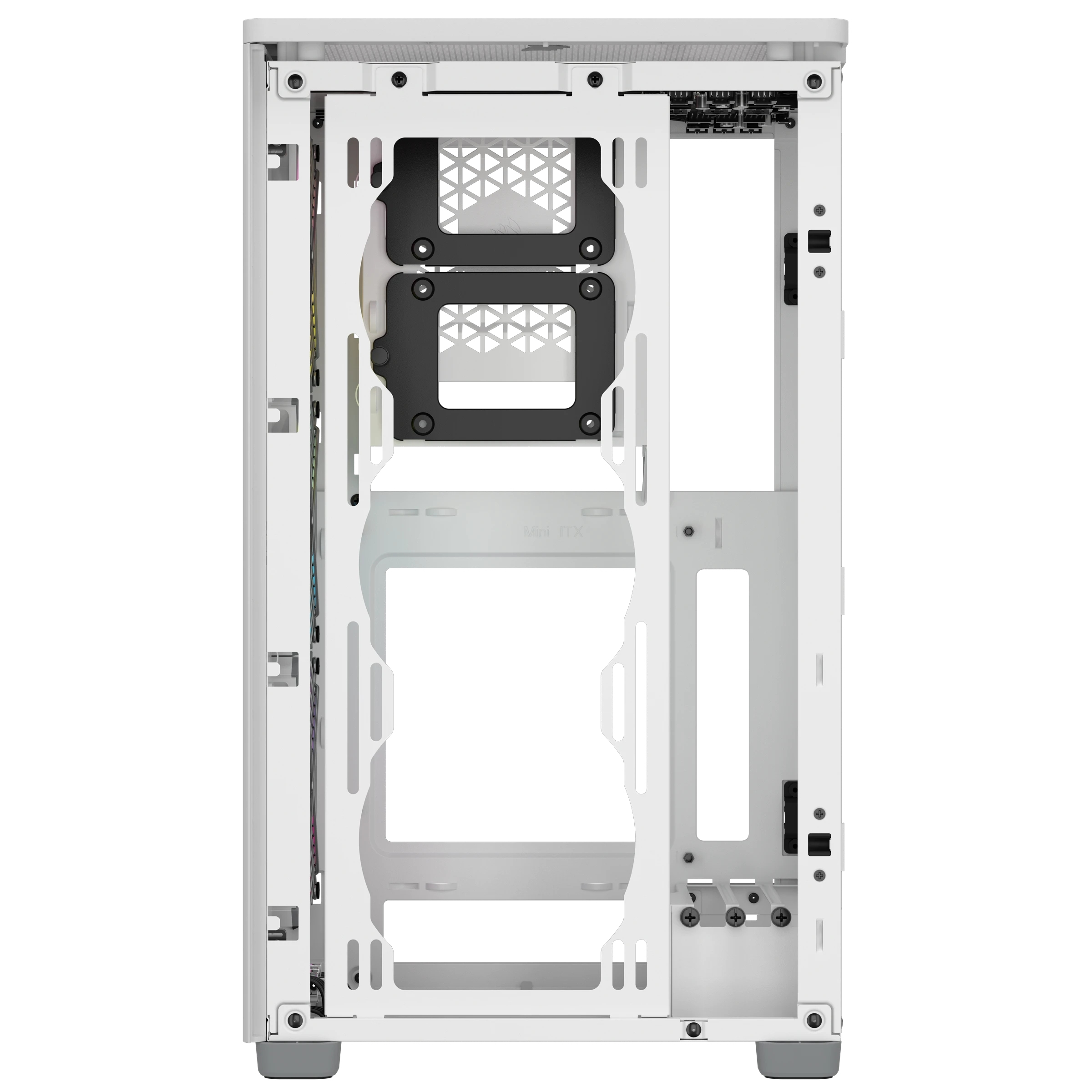 Corsair - Torre Mini-ITX Corsair iCue 2000D RGB Blanco Cristal Templado