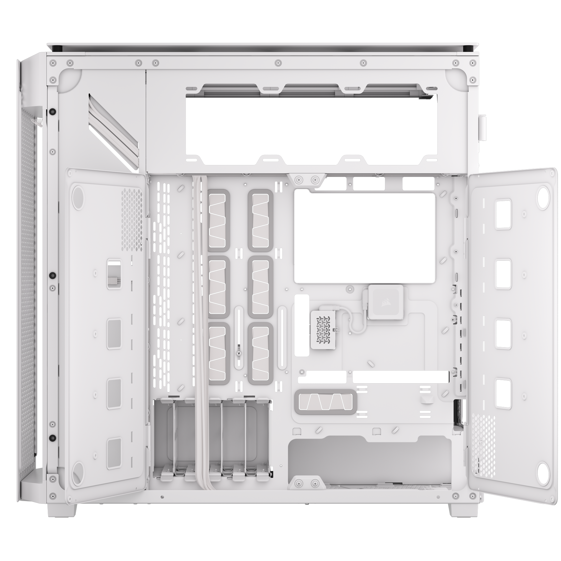 Corsair - Torre E-ATX Corsair 9000D RGB Airflow Blanca Cristal Templado