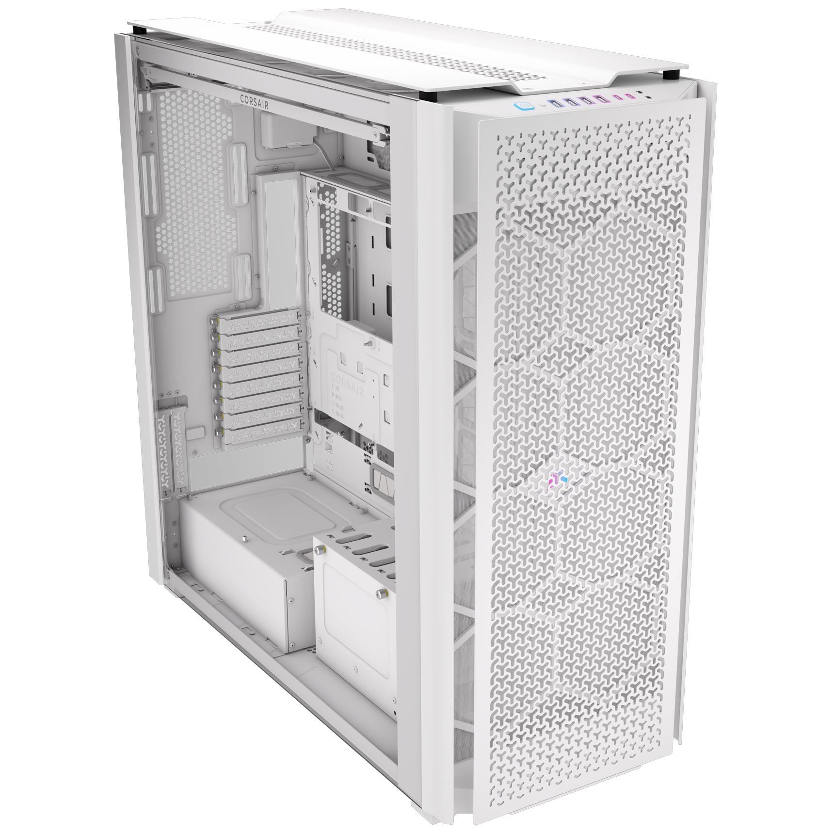 Corsair - Torre E-ATX Corsair 9000D RGB Airflow Blanca Cristal Templado