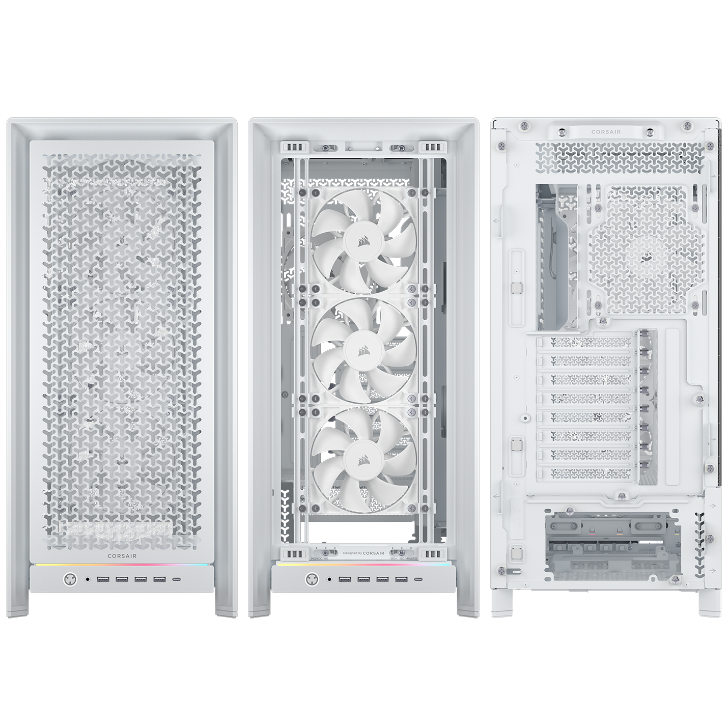 Corsair - Torre E-ATX Corsair 5000D RS Airflow Blanco Cristal Templado