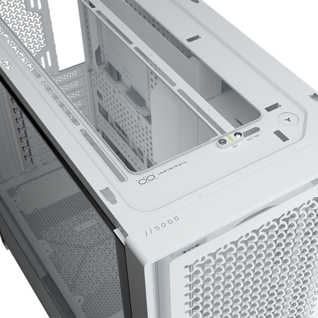 Corsair - Torre E-ATX Corsair 5000D RS ARGB Airflow Blanco Cristal Templado