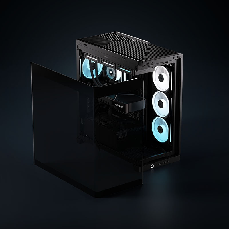 Corsair - Caixa E-ATX Corsair 4500X LX-R RGB Preto Vidro Temperado