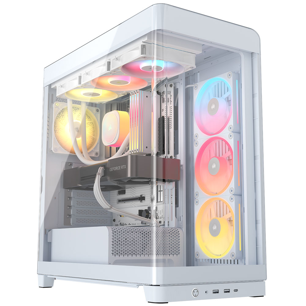 Corsair - Caixa E-ATX Corsair 4500X LX-R RGB Branca Vidro Temperado