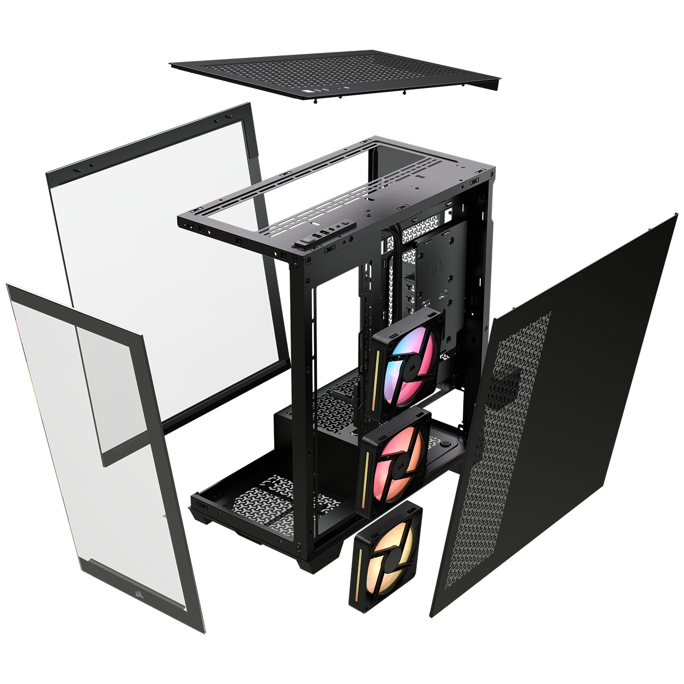 Corsair - Caixa E-ATX Corsair 3500X LXR Link RGB Preto Vidro Temperado