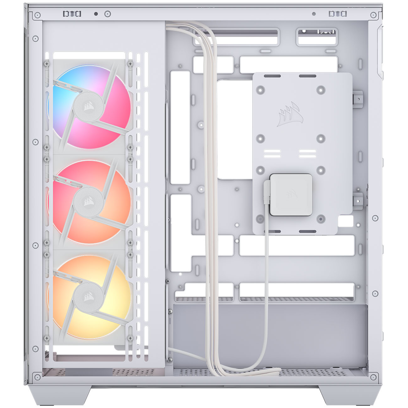 Corsair - Caixa E-ATX Corsair 3500X LXR Link RGB Branca Vidro Temperado