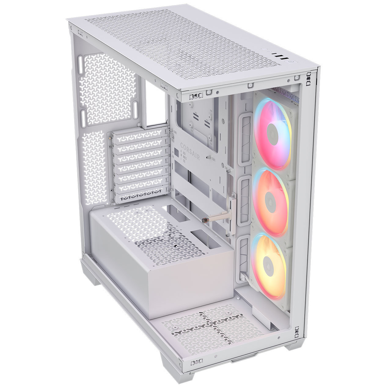 Corsair - Caixa E-ATX Corsair 3500X LXR Link RGB Branca Vidro Temperado
