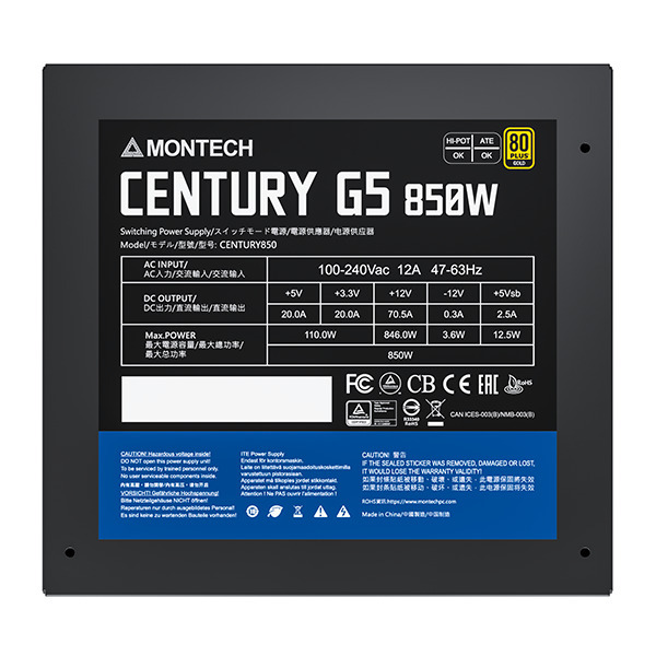 Montech - Fuente Modular Montech Century G5 850W 80 Plus Gold PCIE5