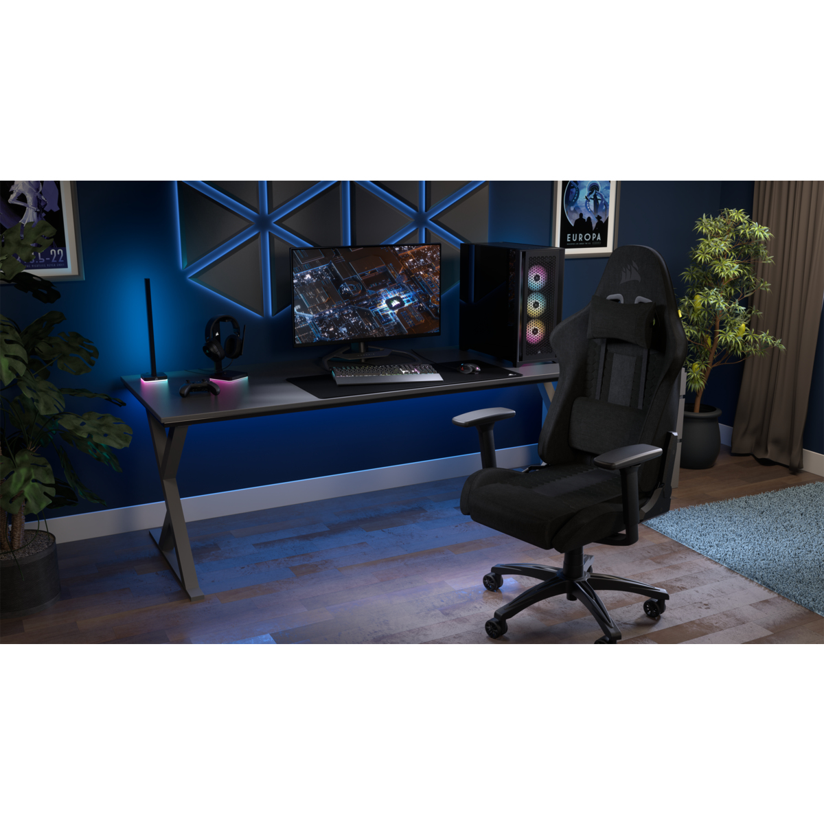 Corsair - Silla Gaming Corsair TC100 RELAXED - Leatherette Negro