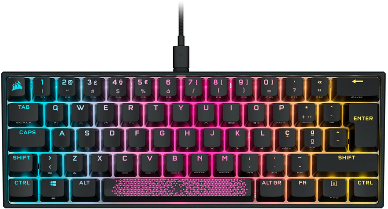 Picture of Picture of Teclado Corsair K65 Mini 60% RGB Cherry MX Red - Mecânico (PT)