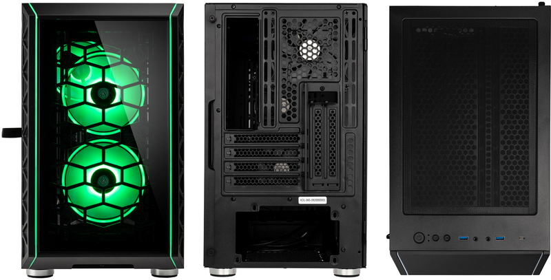 Kolink - Caja Micro-ATX Kolink Citadel Glass SE ARGB Vidrio Templado Negro