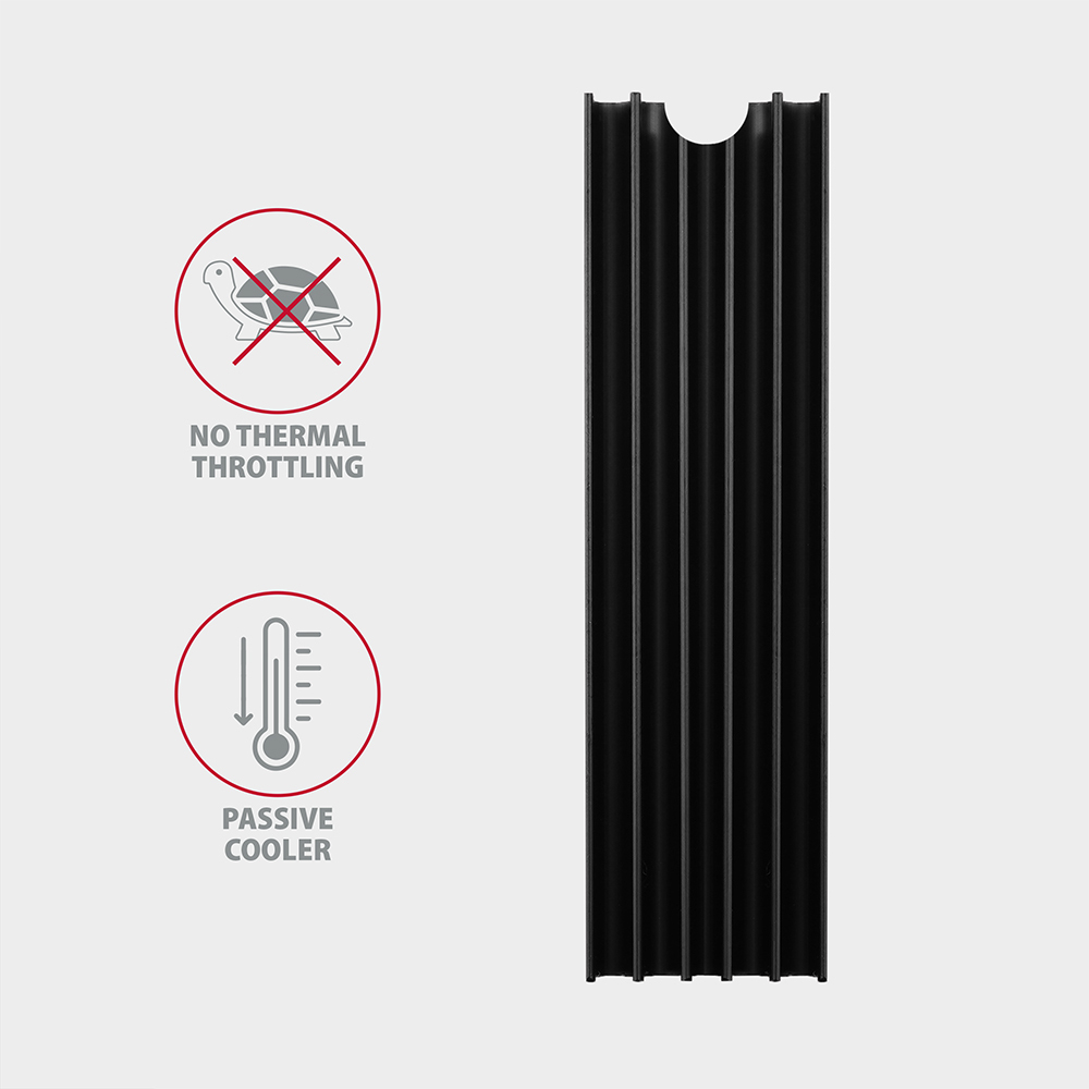 AXAGON - Dissipador Pasivo AXAGON CLR-M2L10 - M.2 SSD, 80mm SSD, ALU, silicone thermal pads, height 10mm