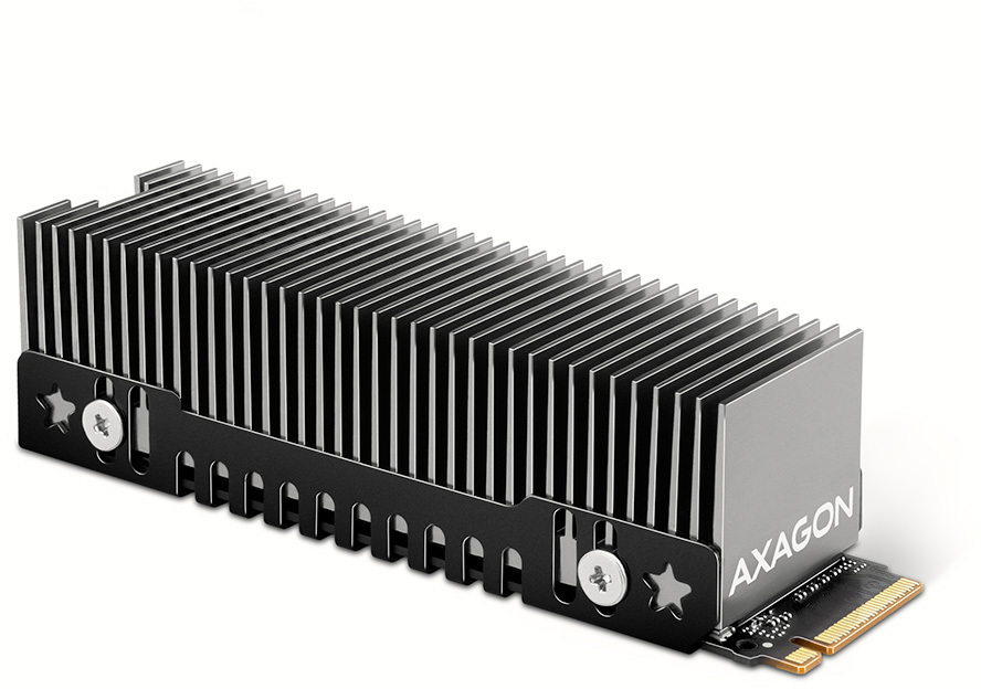 AXAGON - Dissipador de calor AXAGON CLR-M2XT passivo - M.2 SSD, 80mm SSD, ALU body, height 24mm