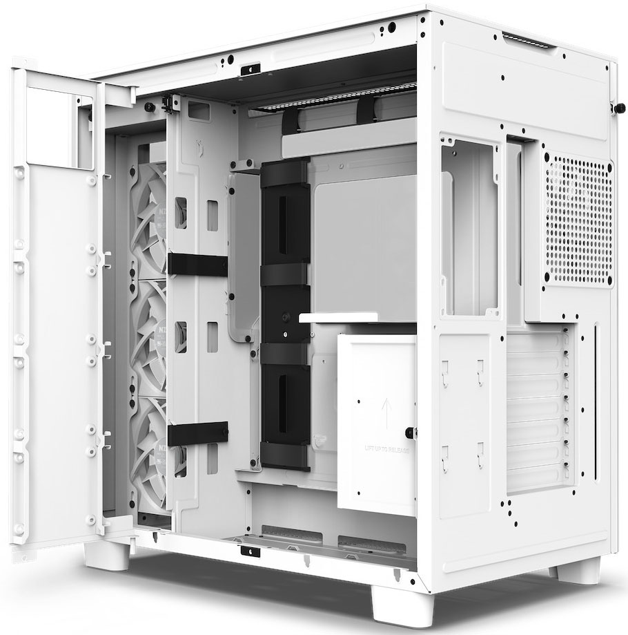 NZXT - Torre ATX NZXT H9 Flow Blanca Cristal Templado