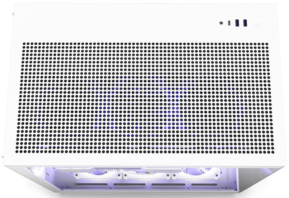 NZXT - Torre ATX NZXT H9 Flow Blanca Cristal Templado