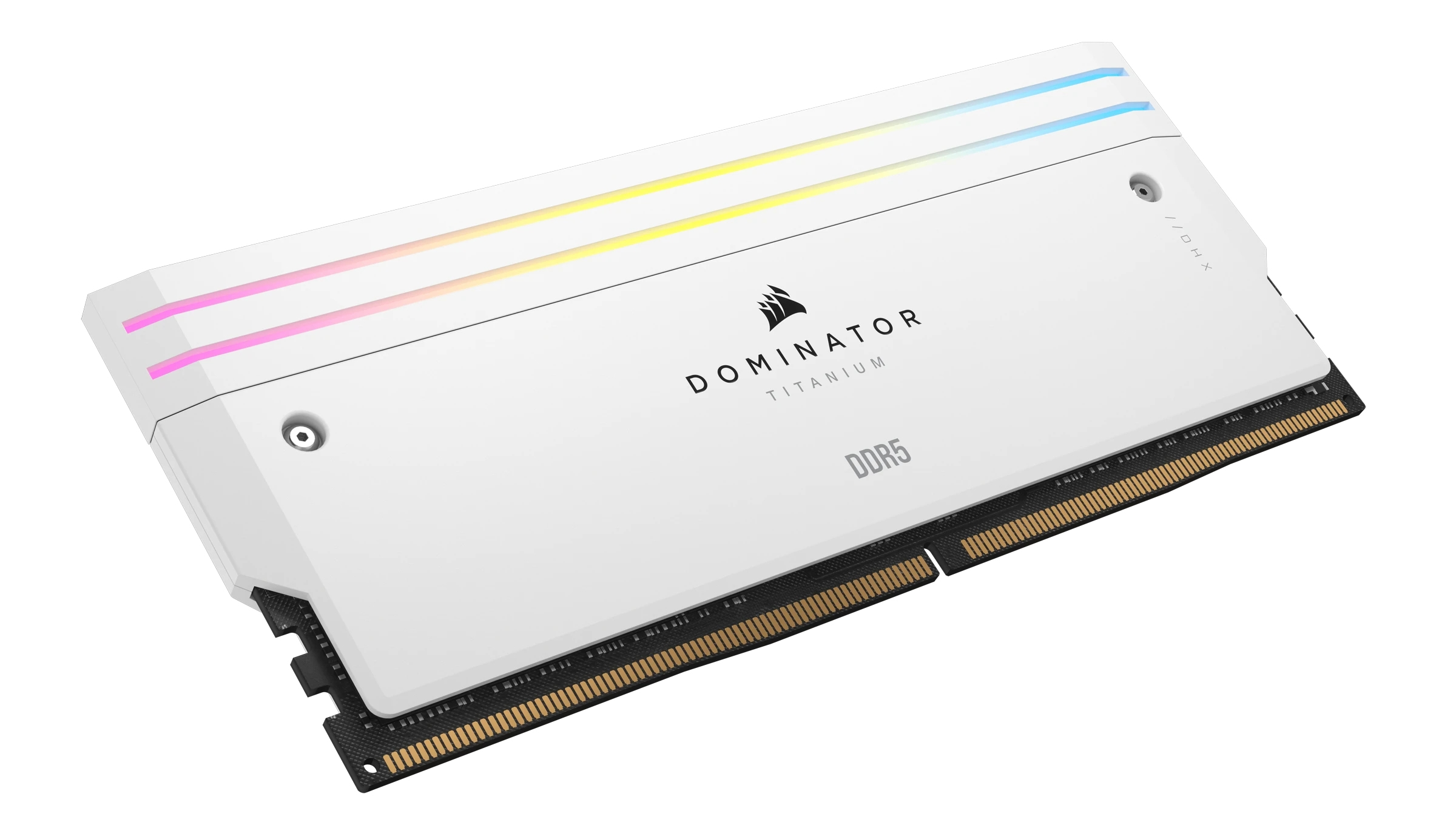Corsair - Corsair Kit 32GB (2 x 16GB) DDR5 6000MHz Dominator Titanium RGB White CL30