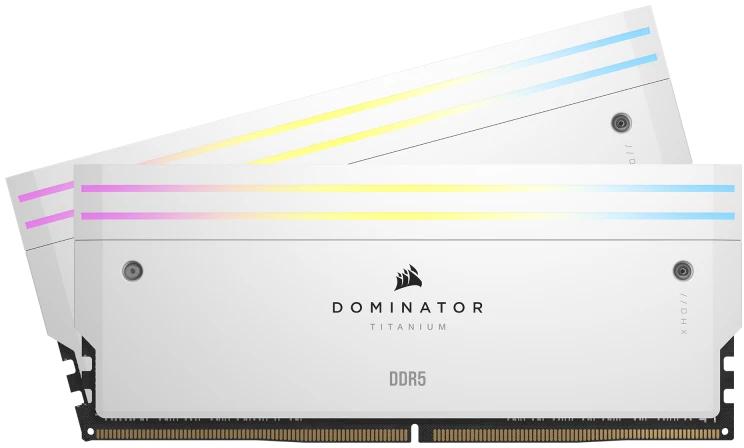Picture of Picture of Corsair Kit 32GB (2 x 16GB) DDR5 7000MHz Dominator Titanium RGB White CL34