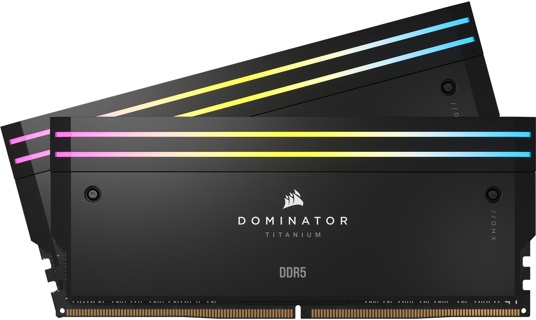 Picture of Picture of Corsair Kit 64GB (2 x 32GB) DDR5 6400MHz Dominator Titanium RGB Black CL32