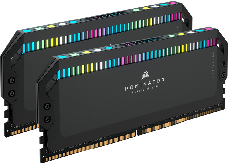 Corsair - Corsair Kit 32GB (2 x 16GB) DDR5 5600MHz Dominator Platinum RGB Black CL36
