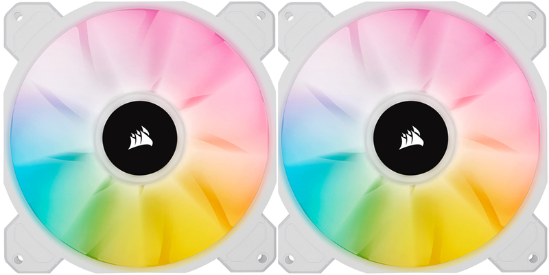 Picture of Picture of Ventilador Corsair iCUE SP140 RGB ELITE PWM Blanco 140MM (Pack 2) c/ Lighting Node CORE