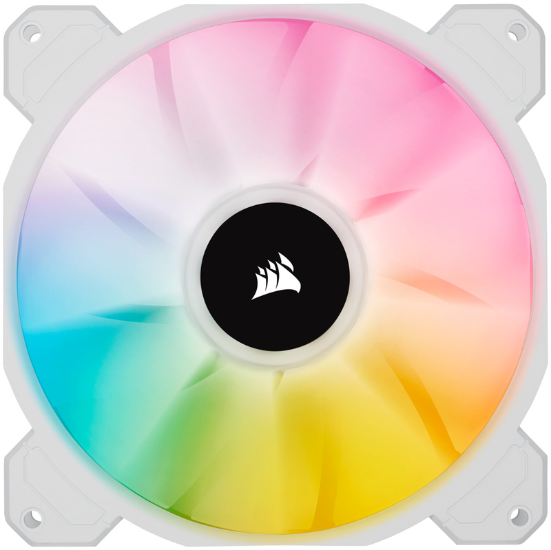 Picture of Picture of Ventilador Corsair iCUE SP140 RGB ELITE PWM Blanco 140MM (Pack 2) c/ Lighting Node CORE