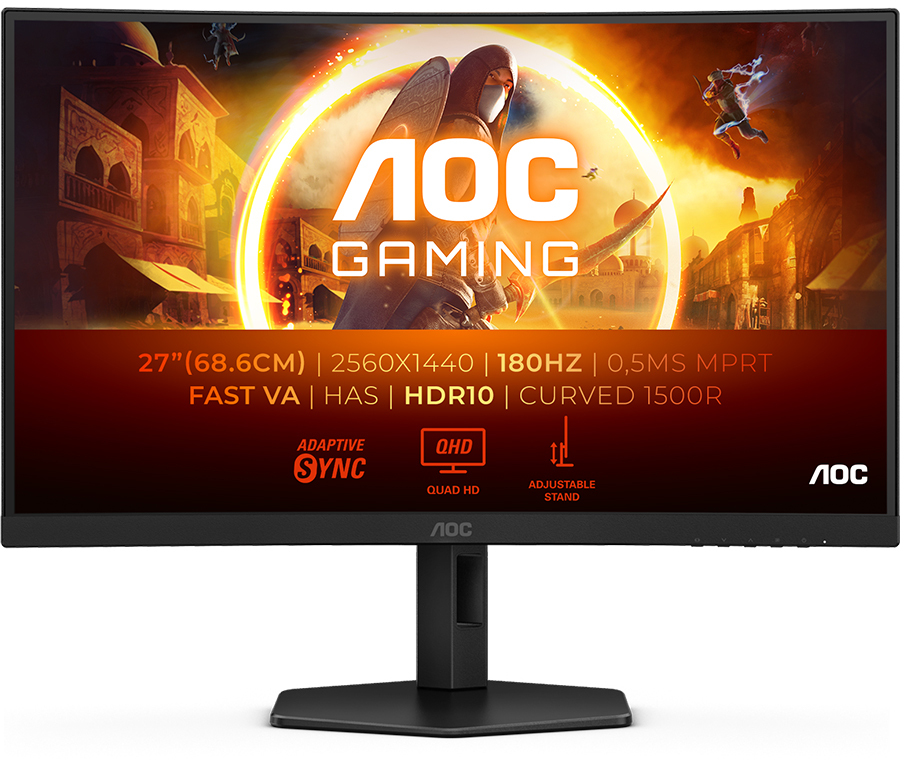 Picture of Picture of Monitor Curvo AOC Gaming 27" CQ27G4X Fast VA QHD 180Hz 0.5ms