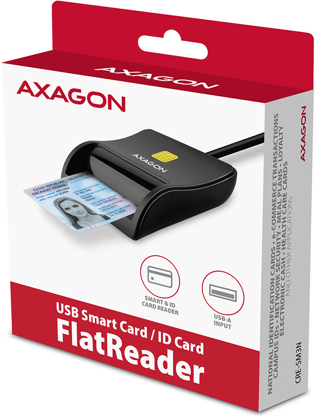 Picture of Picture of Lector de tarjetas cidadão Flat AXAGON CRE-SM3N USB 2.0