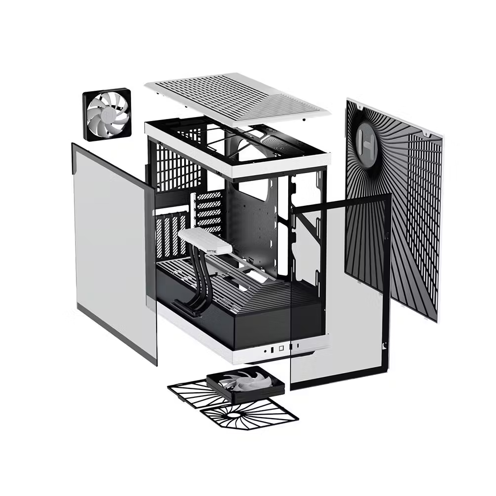 Hyte - Caja ATX Hyte Y40 Vidrio Templado Negro/Blanco
