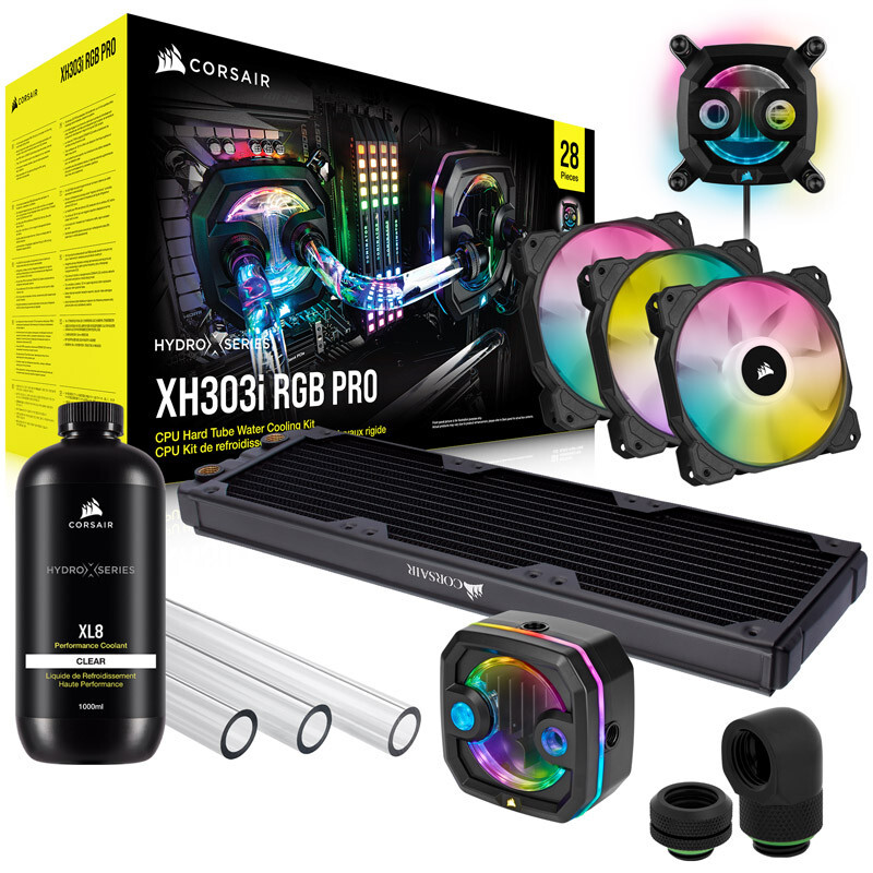 Picture of Picture of Kit de Refrigeración Líquida Personalizada Corsair Hydro X Series iCUE XH303i RGB PRO Negro