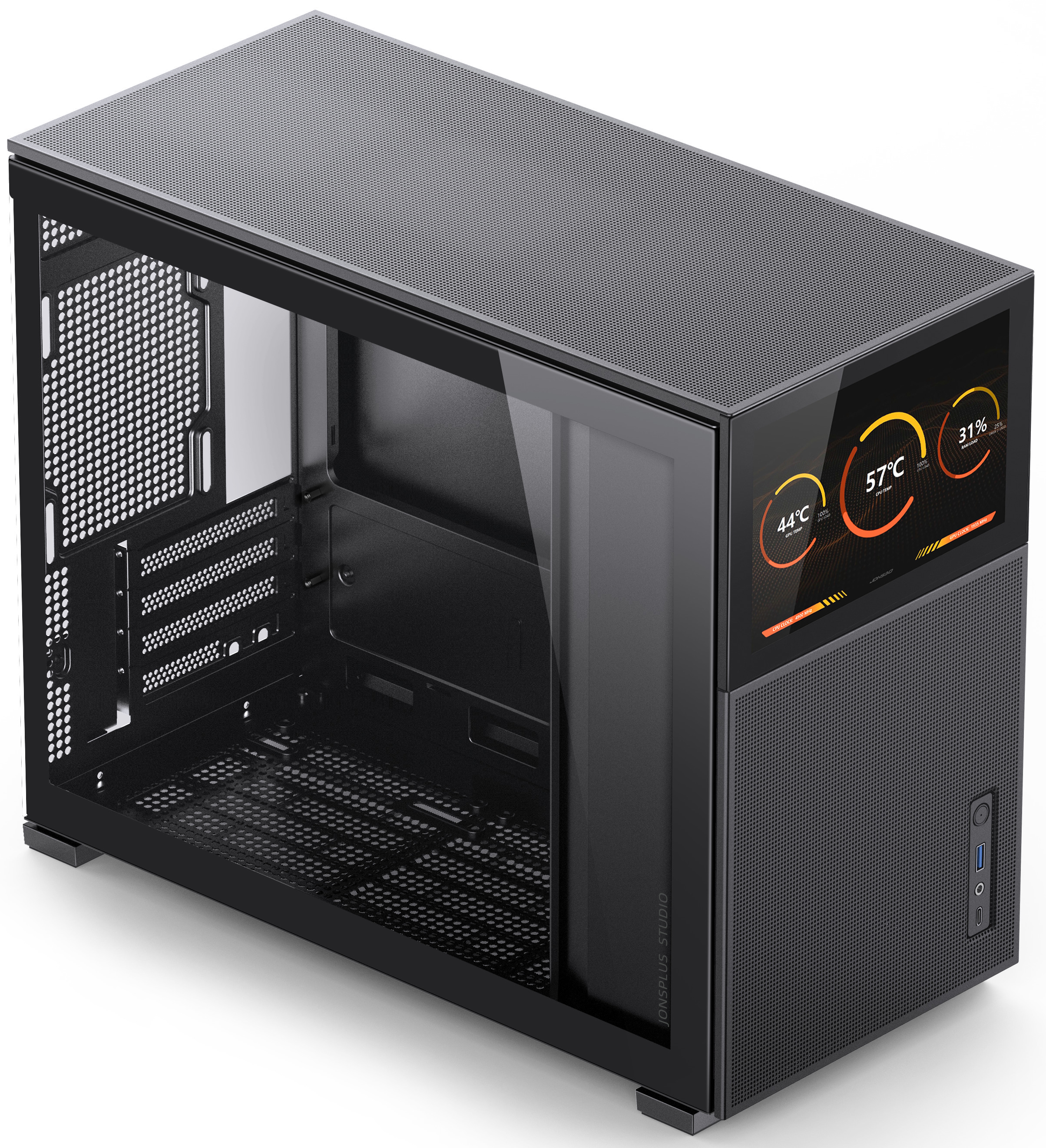 Jonsbo - Caja Micro-ATX Jonsbo D31 MESH con Visor Vidrio Templado Negro